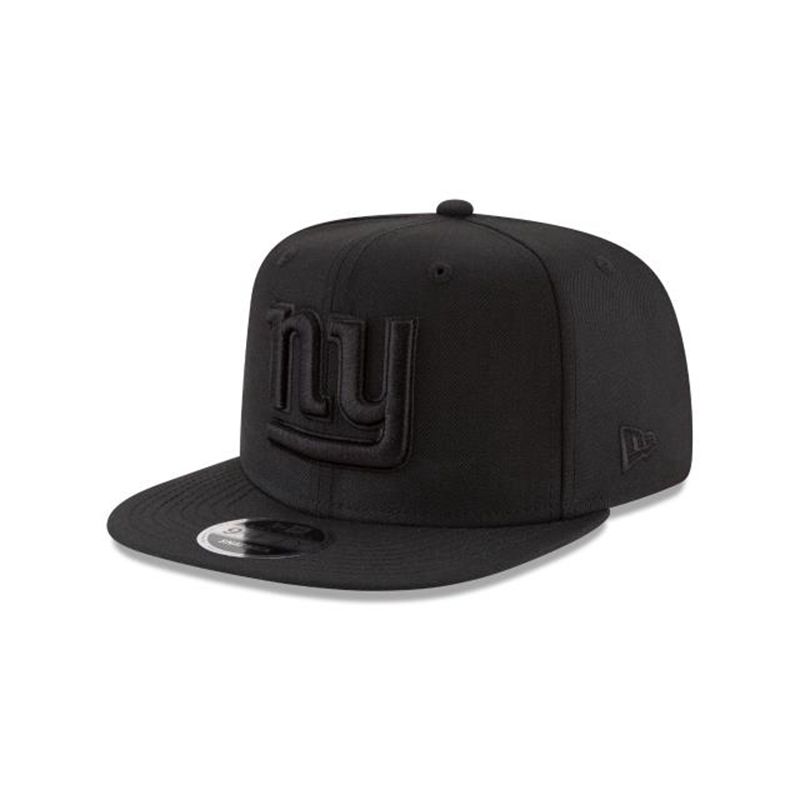 NFL New York Giants Black On Black High Crown 9Fifty Snapback (DYV7736) - Black New Era Caps